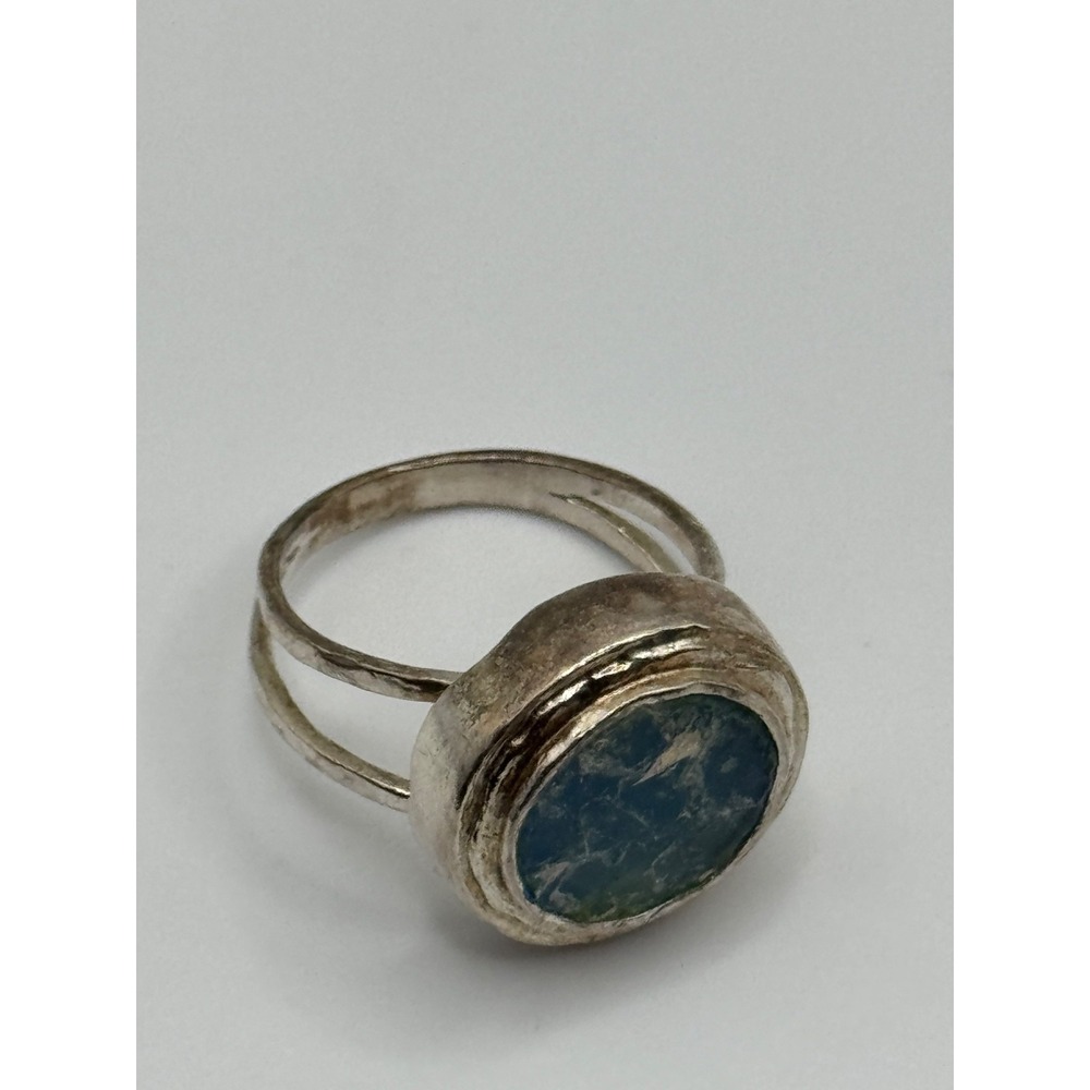 Luli Hamersztein Sterling Silver Roman Glass Ring Size 7 - Picture 8 of 15